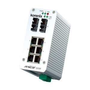 سوییچ شبکه صنعتی سری Korenix Jetnet 3008f V3