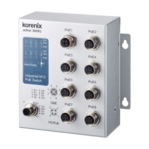 سوییچ شبکه صنعتی Korenix JetNet 3808G-M12