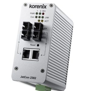 مبدل دو کاناله اترنت مسی به فیبرنوری Korenix JetCon 2302s